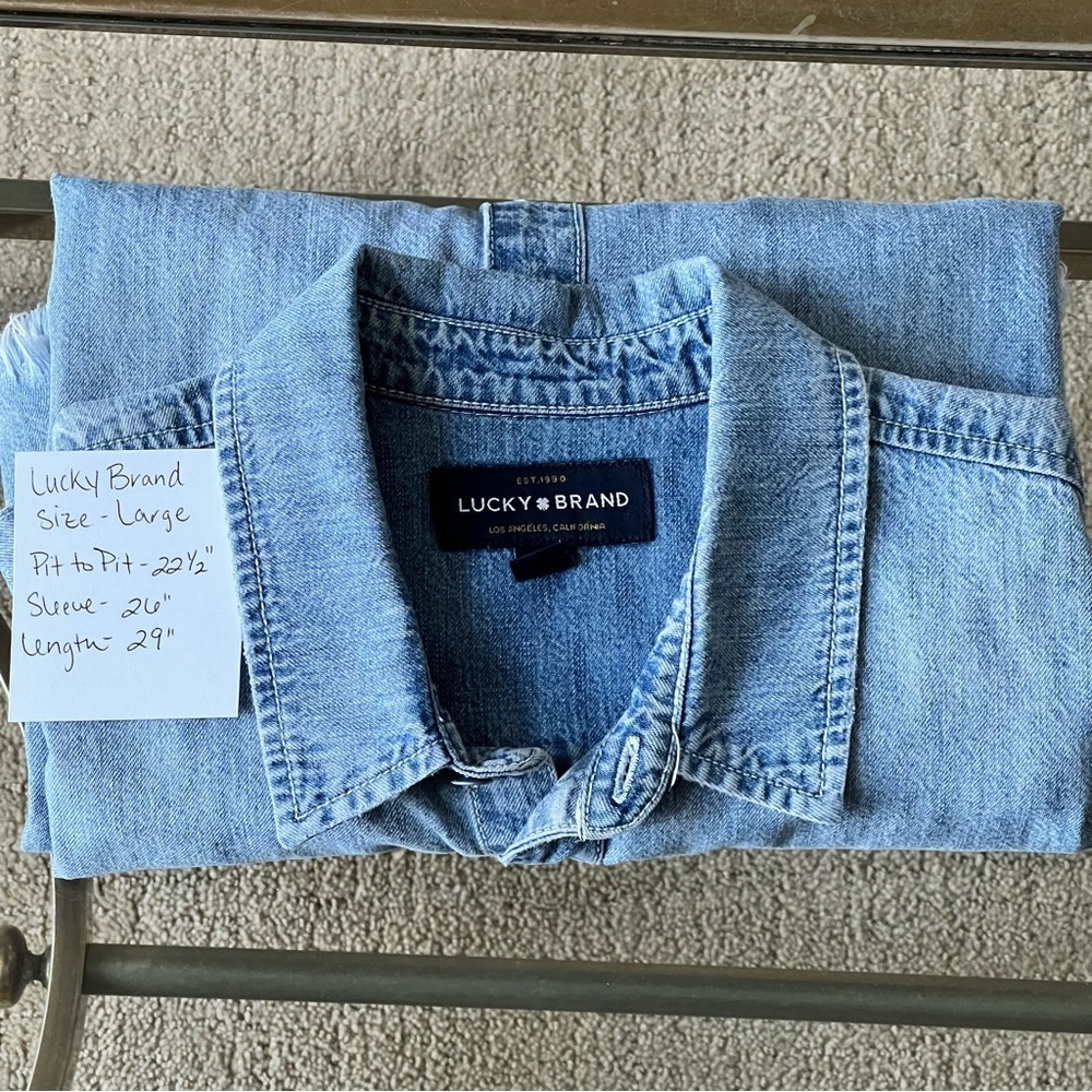 Lucky Brand Blue Denim Shirt - Picture 15 of 16